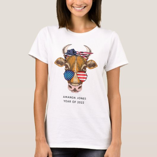 T-shirt USA American thème Graduation (Devant)