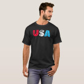 T-shirt Usa Armes Rouge Blanc Et Bleu (Devant entier)