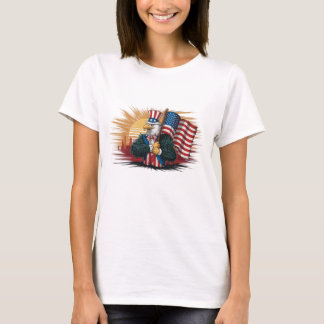 T-shirt usa Bald Eagle als een Uncle Sam Outfit is