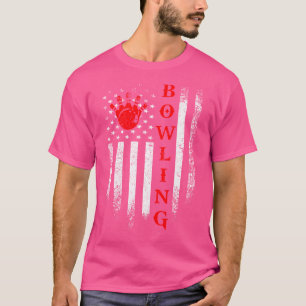 T-shirt Usa Bowler American Flag Bowler Pour Enfant