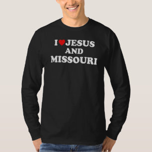 T-shirt Usa Carte Fier Chrétien J'Aime Jésus Et Misouri