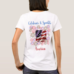 T-shirt USA Celebrate & Sparkle Design