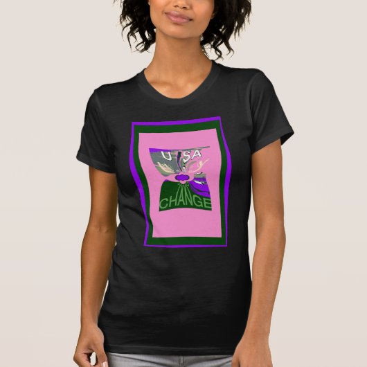 T-shirt USA Change Art Print (Devant)