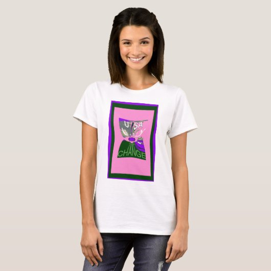 T-shirt USA Change Art Print (Devant entier)
