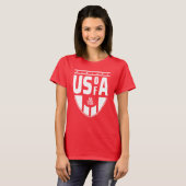 T-shirt USA Cheer Red US of A Fan Tee (Devant entier)