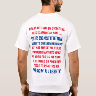 T-SHIRT USA CONSTITUTION, LIBERTÉ ET LIBERTÉ 2020 CITE