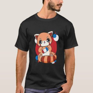 T-shirt Usa Crème de glace 4 juillet mignonne Rouge Panda 