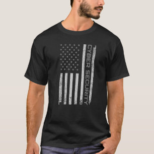 T-shirt USA Cyber Sécurité Pour Hommes Femmes Anti Malware