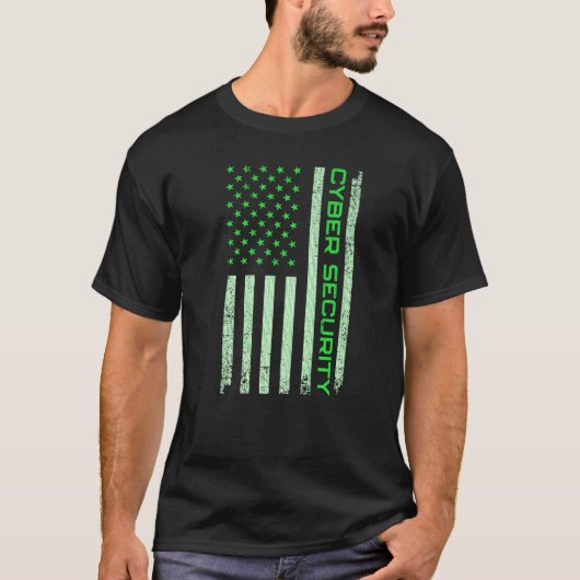 T-shirt USA Cyber Sécurité Pour Hommes Femmes Anti Malware (Devant)