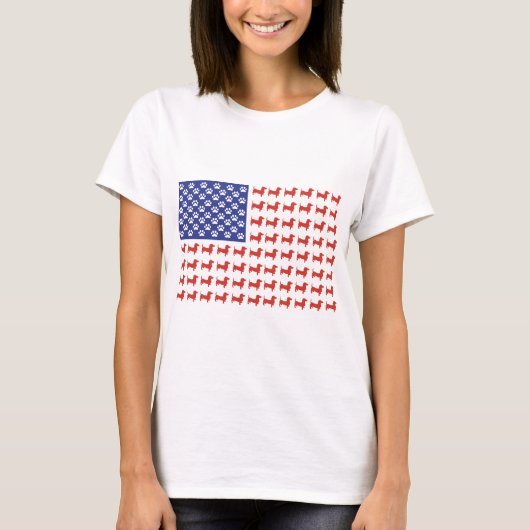 T-shirt USA Dachshund (Devant)
