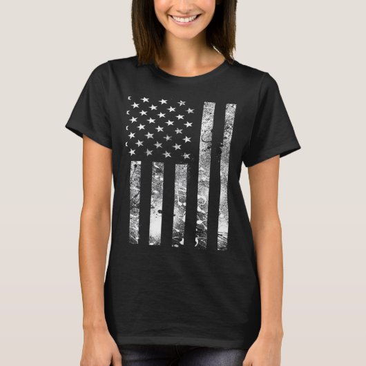 T-shirt USA distressed American Flag (Devant)