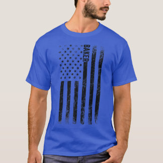 T-shirt USA Drapeau boulangerie fière Américain Baker