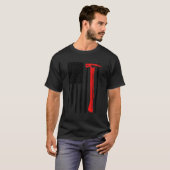 T-shirt Usa Drapeau Carpenter Marteau Fragmentation Constr (Devant entier)