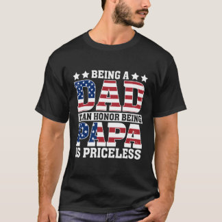 T-shirt Usa Drapeau Être Papa Est Un Honneur Etre Papa Est