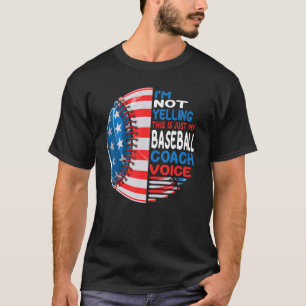 T-shirt USA Drapeau Je ne hurle pas C'est mon entraîneur d