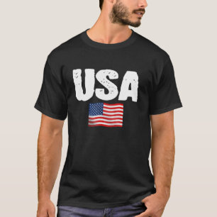 T-shirt USA Drapeau patriotique 4 juillet Amérique jour de