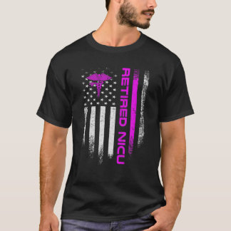 T-shirt USA Drapeau Retraité NICU Infirmière NICU NONatal 
