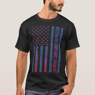 T-shirt USA Drapeau Spécialiste de la conformité aux eaux