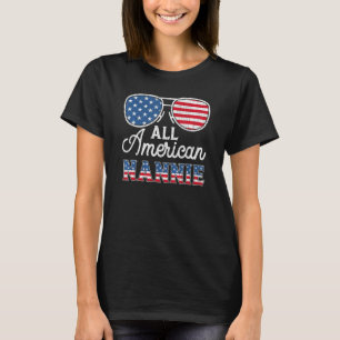T-shirt USA Drapeau Sunglass avec tous les américains Nann