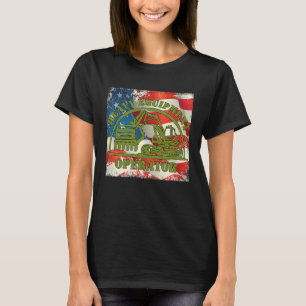 T-shirt USA Drapeau US Équipement lourd Excavateur Gif