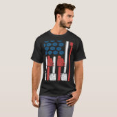 T-shirt USA Drapeau Woodworking Woodworker Carpenter Quatr (Devant entier)