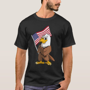 T-shirt Usa Eagle American Drapeau Us