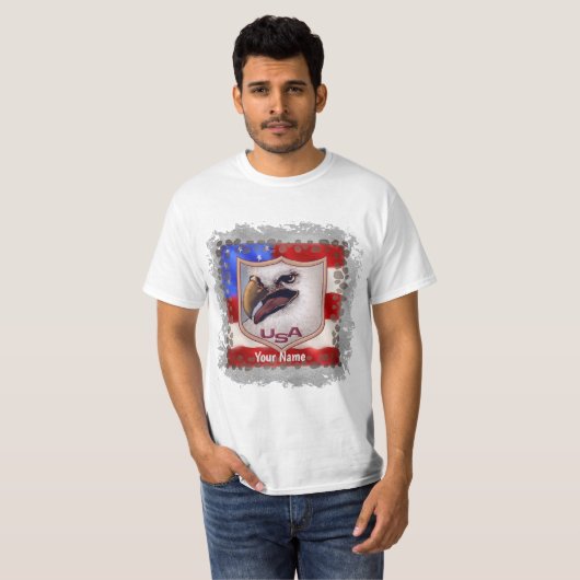 T-shirt USA Eagle Shield (Devant entier)