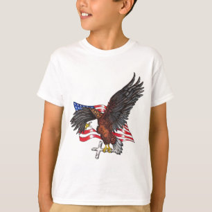 T-shirt USA En Dieu nous faisons confiance à Eagle