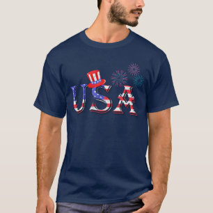 T-shirt USA en étoiles et en bandes