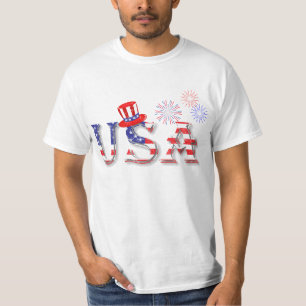 T-shirt USA en étoiles et en bandes