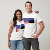 T-shirt USA/Estonia (Unisexe)