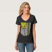 T-shirt USA Flag 911 Dispatcher Mom Dispatch Operator 911 (Devant entier)