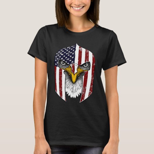 T-shirt USA Flag Gladiator Helmet Declaration of Independe (Devant)
