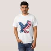T-shirt USA Flag in Shape of an Eagle (Devant entier)
