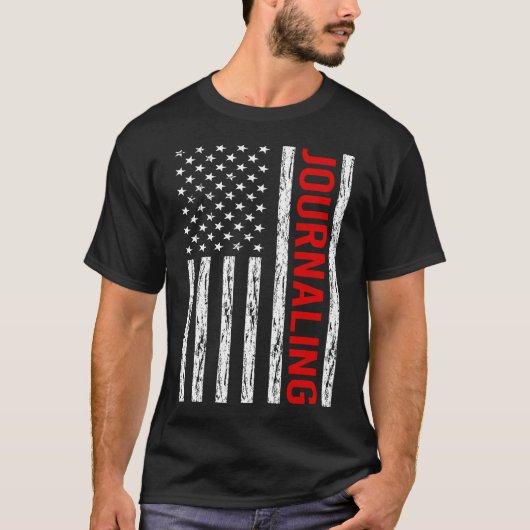 T-shirt USA Flag Journaling (Devant)