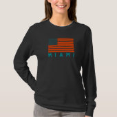 T-shirt USA Flag Miami OrangeTeal-GreenBlue Miami FL Ameri (Devant)