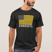 T-shirt USA Flag Minnesota Purple & Yellow Minnesota Ameri (Devant)