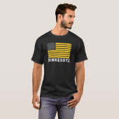 T-shirt USA Flag Minnesota Purple & Yellow Minnesota Ameri (Devant entier)
