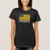 T-shirt USA Flag Minnesota Purple & Yellow Minnesota Ameri (Devant)