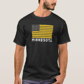 T-shirt USA Flag Minnesota Purple & Yellow Minnesota Ameri (Devant)