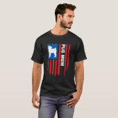 T-shirt USA flag Patriotic Pug Mom (Devant entier)