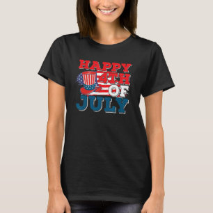 T-shirt Usa Flag Pride Freedom Fière American Happy 4th Of