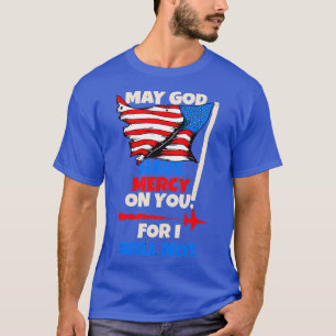 T-shirt USA Flag Pride God Mercy Soldier Cadeau de l'USAF