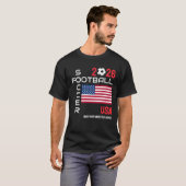 T-shirt USA FLAG Soccer Custom 2026 TOUTE ANNÉE (Devant entier)