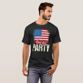 T-shirt Usa Flag Time Pour Parti Patriotique Américain Et (Devant entier)