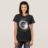 T-shirt USA FLAG Total éclipse solaire 8 avril 2024 (Devant entier)