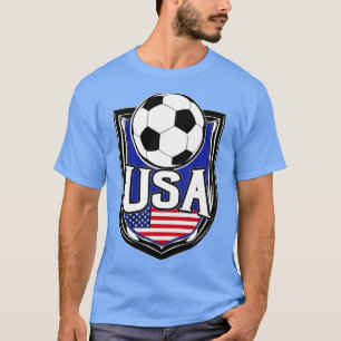 T-shirt USA Football Ball American Flag Football Tee
