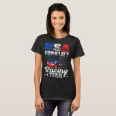 T-shirt USA Forklift Operator Racing Team Warehouse Worker (Devant entier)