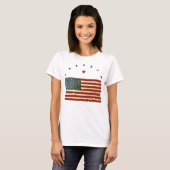 T-shirt USA Freedom Flag Classic Round Sticker (Devant entier)
