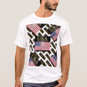 T-SHIRT USA GOLD HOCKEY (Devant)